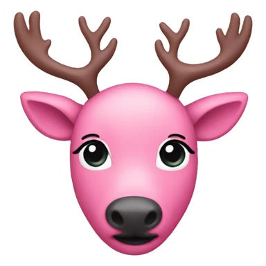 Pink reindeer  sticker
