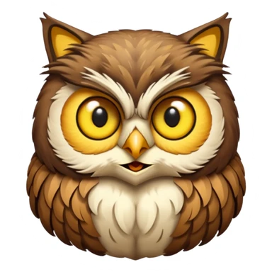 Cat owl combined plz sticker
