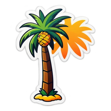 Palm tree and mango tree  sticker