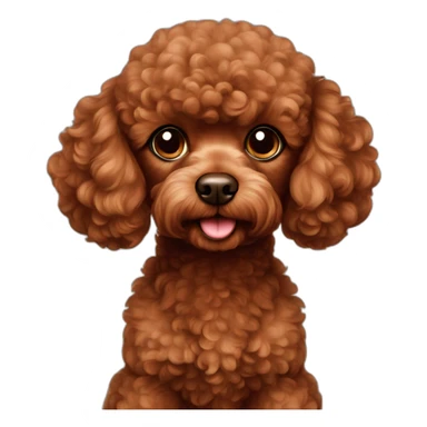 red brown toy poodle sticker