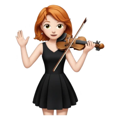 Ginger haired female conducting music sticker