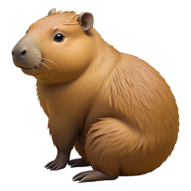 cinematic-capybara-realistic-full-body-on-all-fours-emoji,-plump-and-relaxed-body-soaking-in-the-warm-sun,-short-brown-fur-slightly-ruffled,-head-tilted-dramatically,-calm-expressive-eyes-exuding-serene-wisdom,-simplified-yet-realistic head tilted confidently staring at the camera ina. comical way sticker