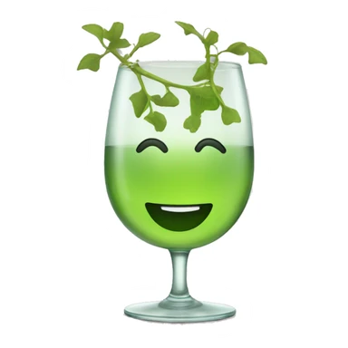 Cute vine glass sticker