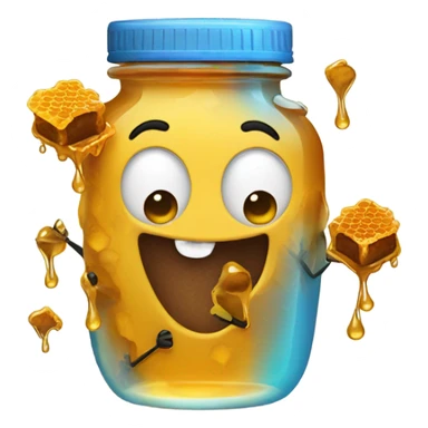 emoji eating wild honey sticker