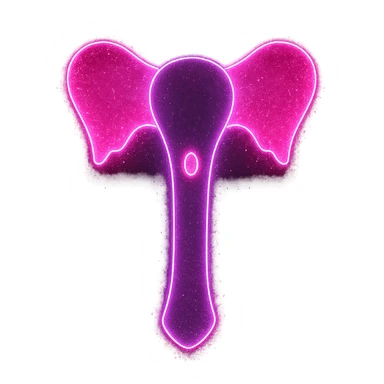 Add neon glow and glitter effects to the lightstick, keep the black and pink color scheme, no hearts, maintain original style. Transparent background. sticker