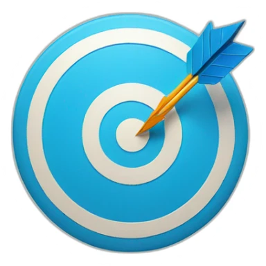 blue target with arrow sticker
