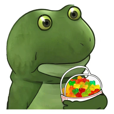 A hoodie full of gummy bears sticker