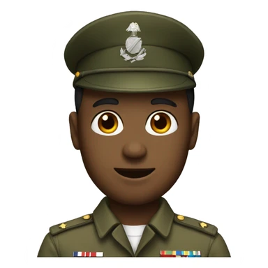 A guy in a military uniform sticker