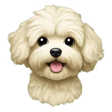 Maltipoo head with green plants behind the head sticker