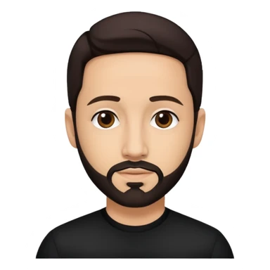 AJ McLean with dark brown long hair sticker