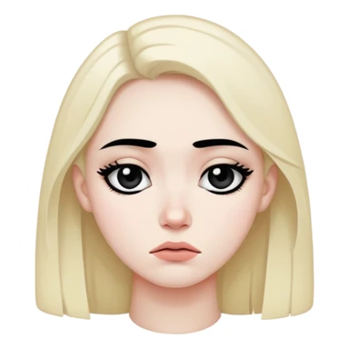 An emo sad face sticker