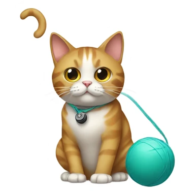 Cat with a yoyo sticker