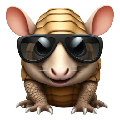 Armadillo in sunglasses sticker