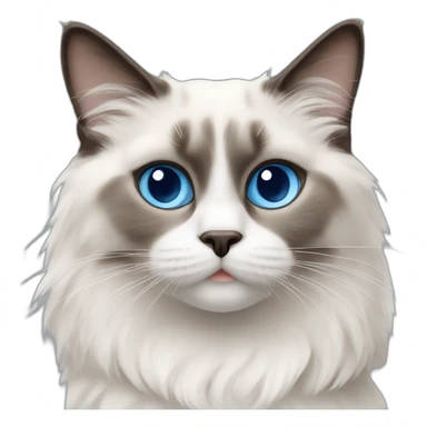 blue eyed ragdoll cat sticker