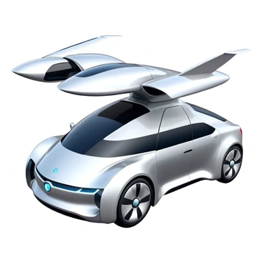 self-driving flying car prototype for 2025 sticker