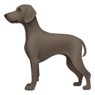 weimaraner silhouet sticker