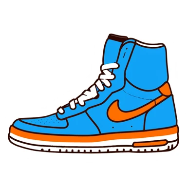 blue Nike shoes sticker