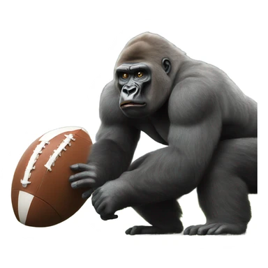 gorilla playing football sticker
