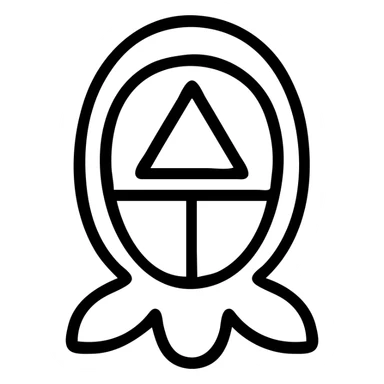 minimalist icon style squid game mask sticker