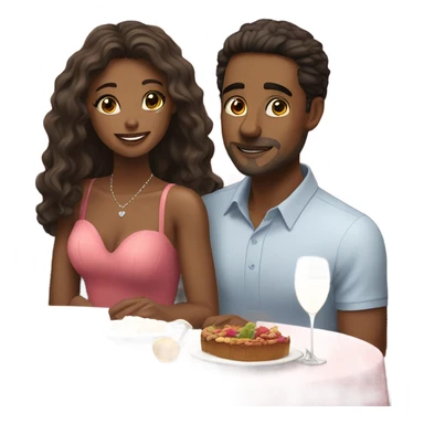 Romantic date for stunningly beautiful couple sticker