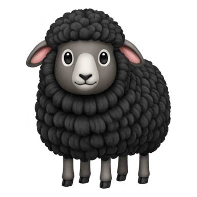 Black sheep emoji sticker