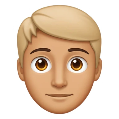 smiling person with neutral features sticker