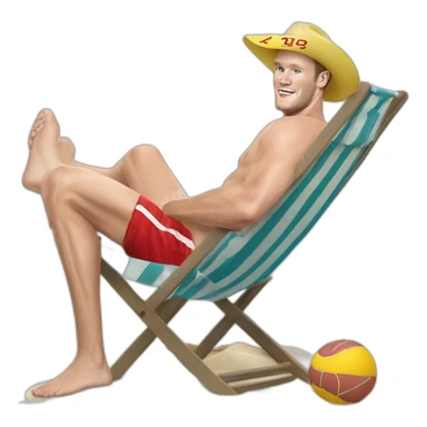 Jonathan Toews as a beach bum sticker