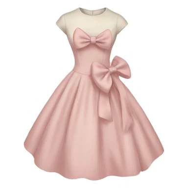 pale pink Vintage bow dress sticker