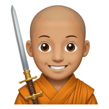 Monk with sword sticker