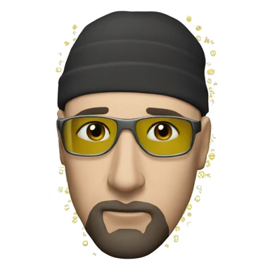 Altın Hacker Maskeli Adam sticker