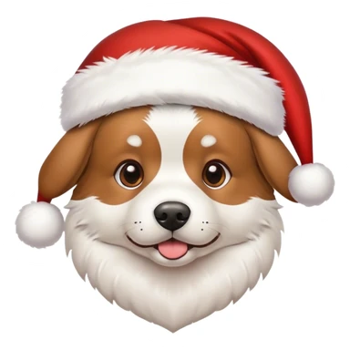Perro con gorro de navidad  sticker