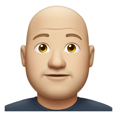 Fat bald man sticker