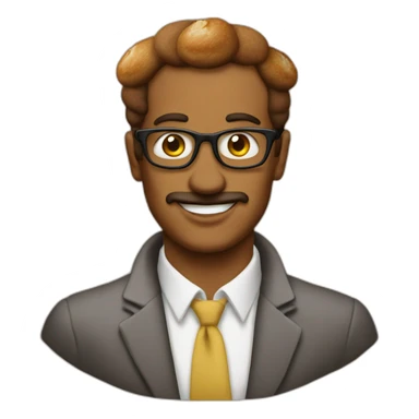 man made out of beignets sticker