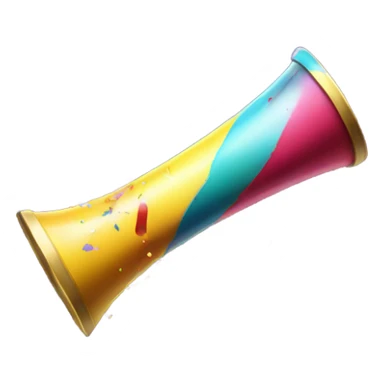 Party horn blowing confetti  sticker