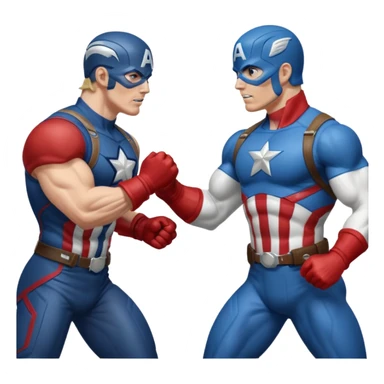 fight between two captain America   sticker