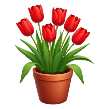 tulips pot sticker