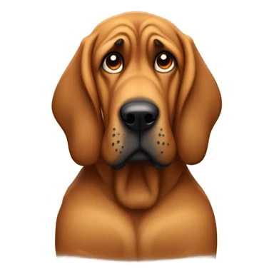 Disappointed Bloodhound dog with folded arms. sticker