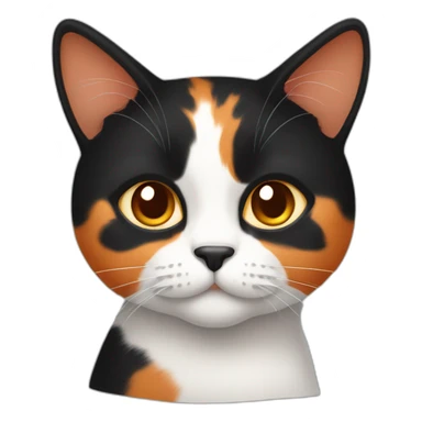 black-and-orange-calico-cat sticker