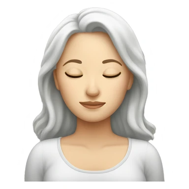 white  woman are sleeping sticker