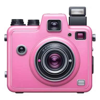 pink photocamera sticker