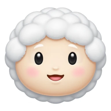 white cosmetic puff object sticker