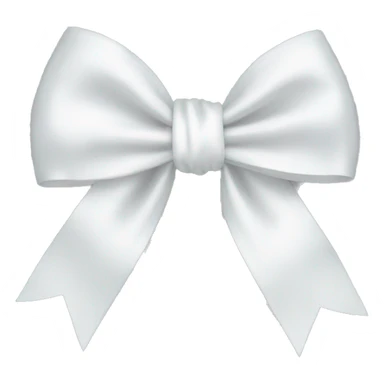 white satin bow sticker