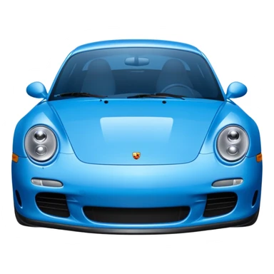 2004 blue porsche carrera with eyes sticker