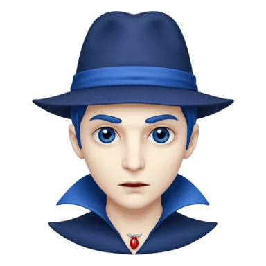 blue hat vampire sticker