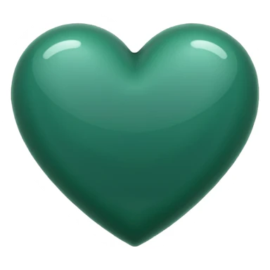 koyu yeşil kalp sticker