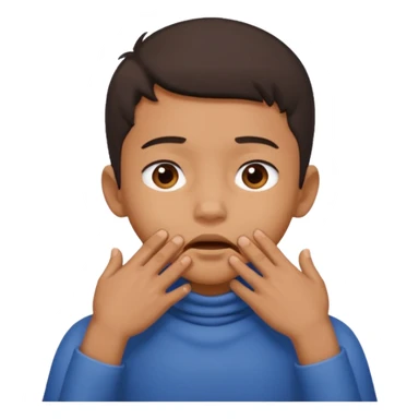 A person cris crossing hands on neck choking itself out mixed boy  sticker