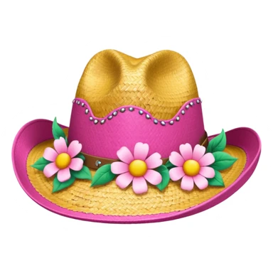 Cowgirl hat with flowers in it sticker