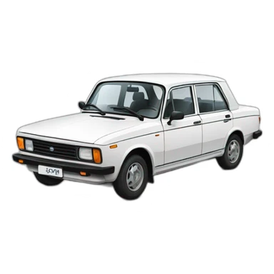 White lada 2106 sticker