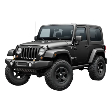 A Jeep Wrangler that has muscles sticker