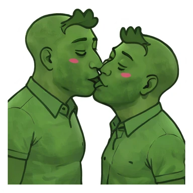 Gay men kissing sticker